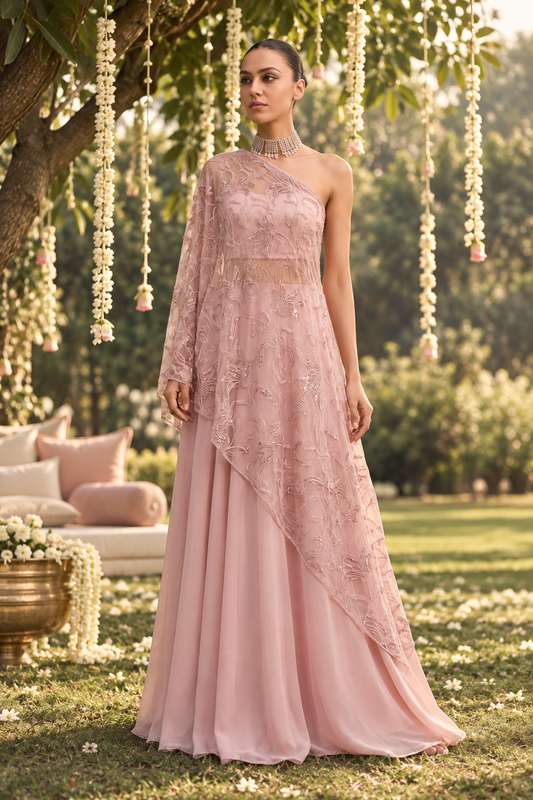 Rose lehenga set