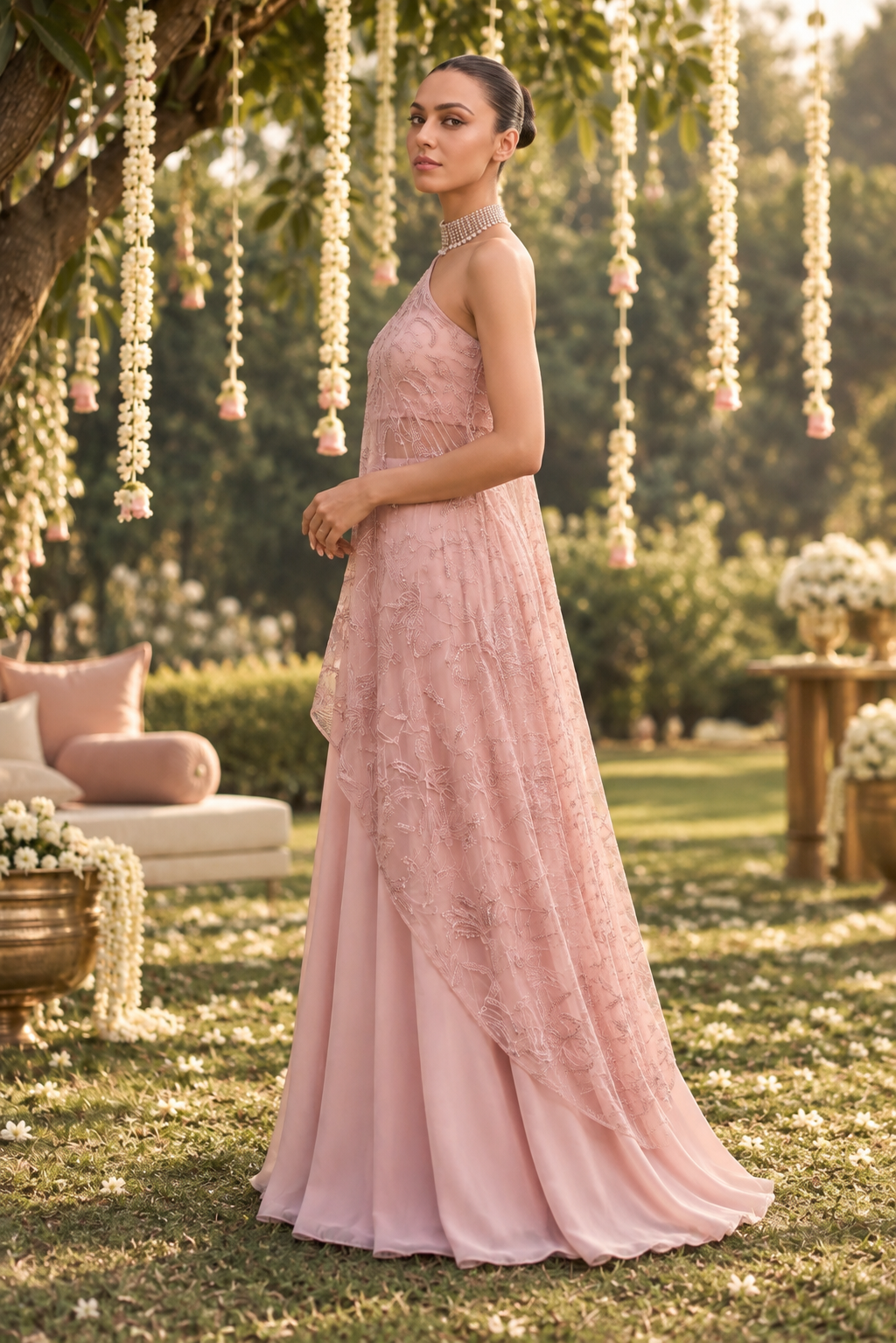 Rose lehenga set